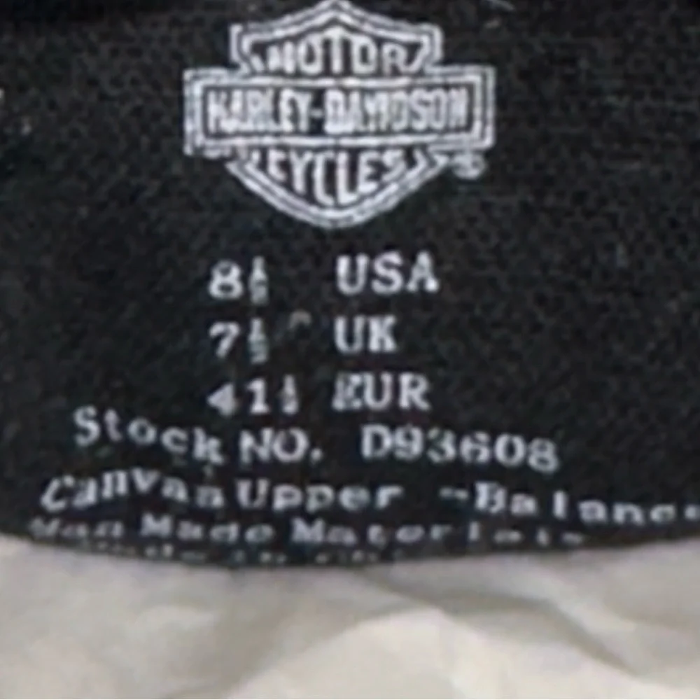Harley-Davidson Men's Black Round Toe Slip On Casual Shoes - Size 8.5